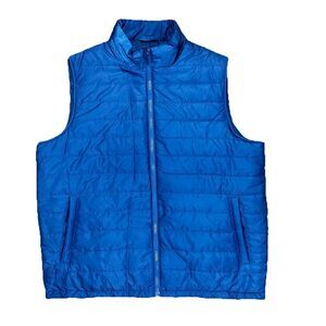 Sonoma Light Weight Men's Puffer Vest size L Royal Blue Full Zip 3 pocket